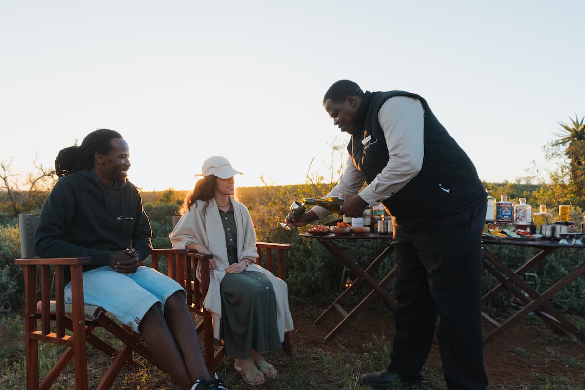 Guests at sunset on Founders Reserve